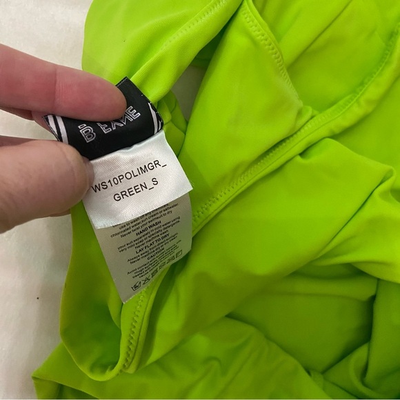 New! BFyne Green One-Shoulder Cutout One-Piece Swimsuit 3781 - Picture 5 of 7